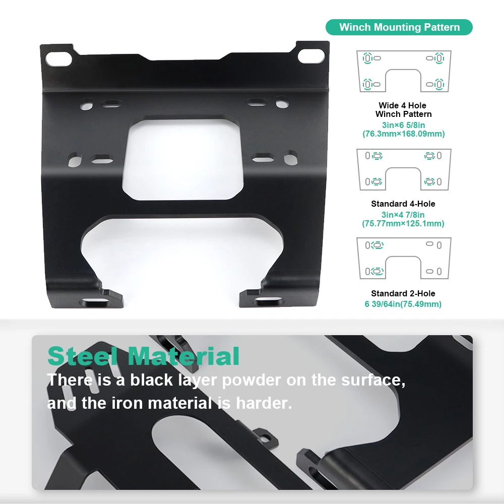 폴라리스 RZR XP 1000 / XP 4 1000 2019 2020 2021 2022 2023 오토바이 전면 윈치 마운트 브래킷 UTV 윈치 장착 플레이트에 적합