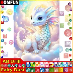 HOMFUN Fairy Dust AB Diamond Painting Full Square/Round Drill 5D DIY 