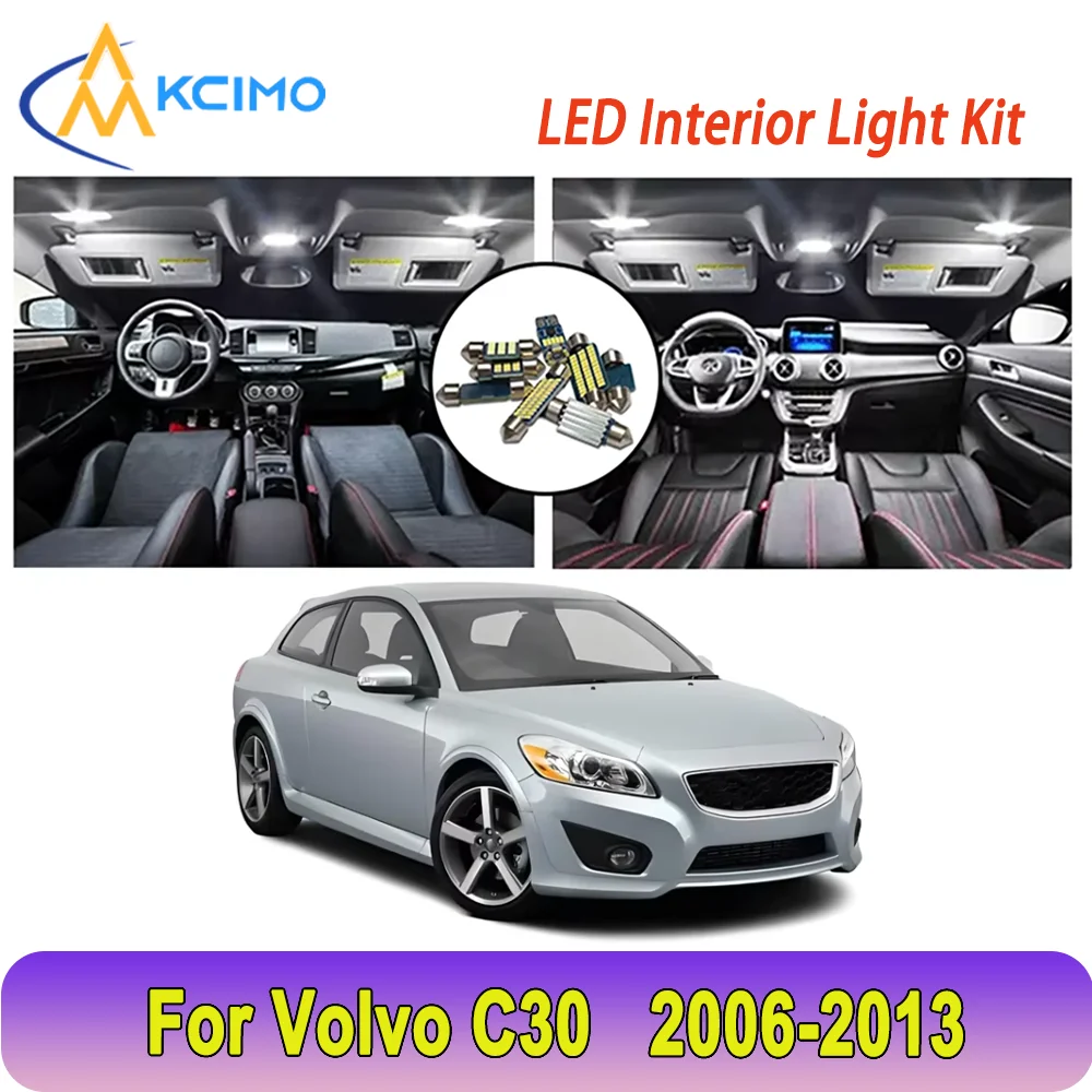 

New Light Bulb For Volvo C30 (2006-2013) Premium Bright LED Interior Dome Map Trunk Light Kit Car Led Lamps Canbus Car LED Light