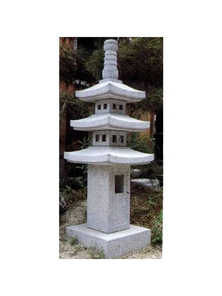 Garden outdoor decoration natural granite stone carving tower