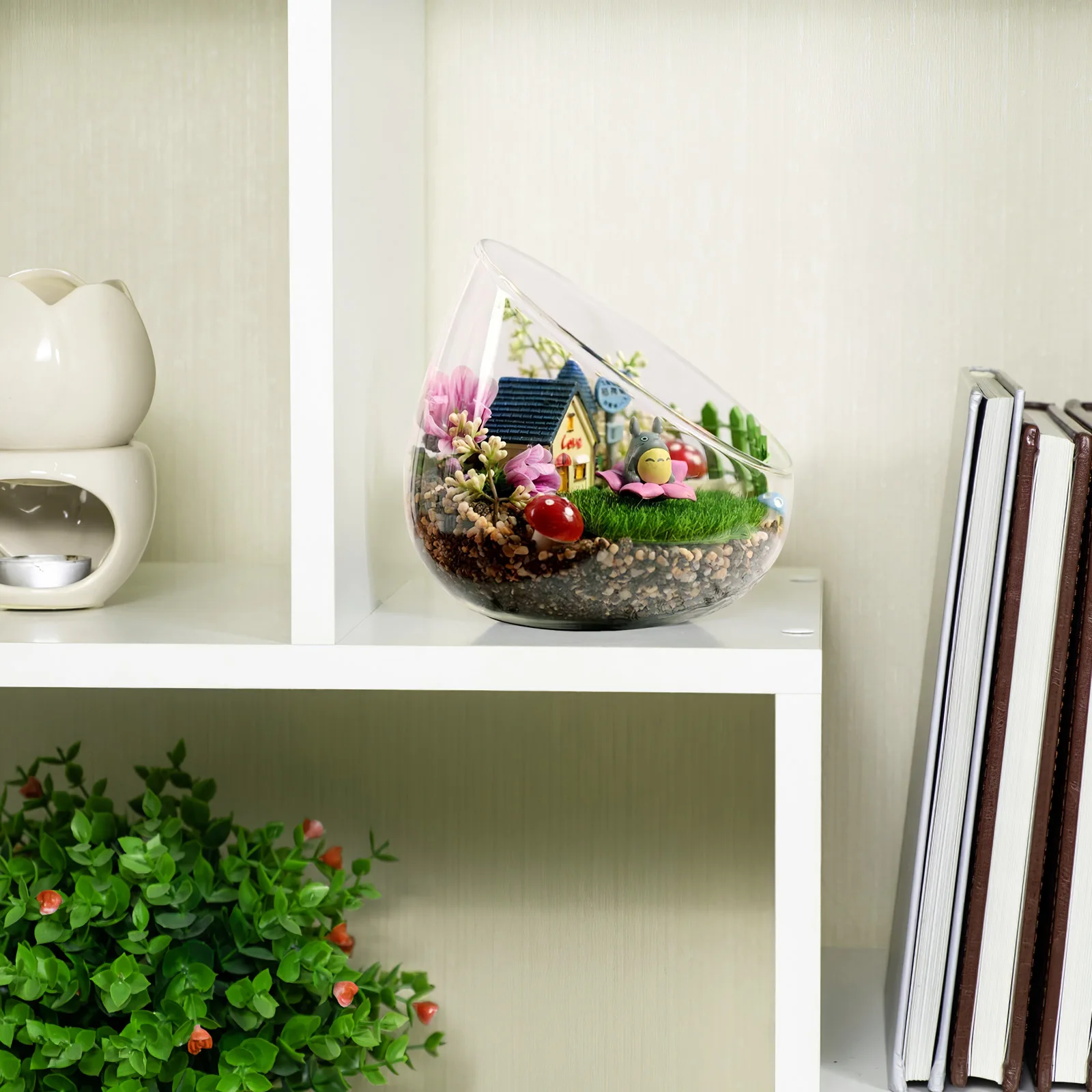 

Desktop Glass Plant Terrarium Eco Bottle Decoration Landscape Container for Air Plants Succulent Office