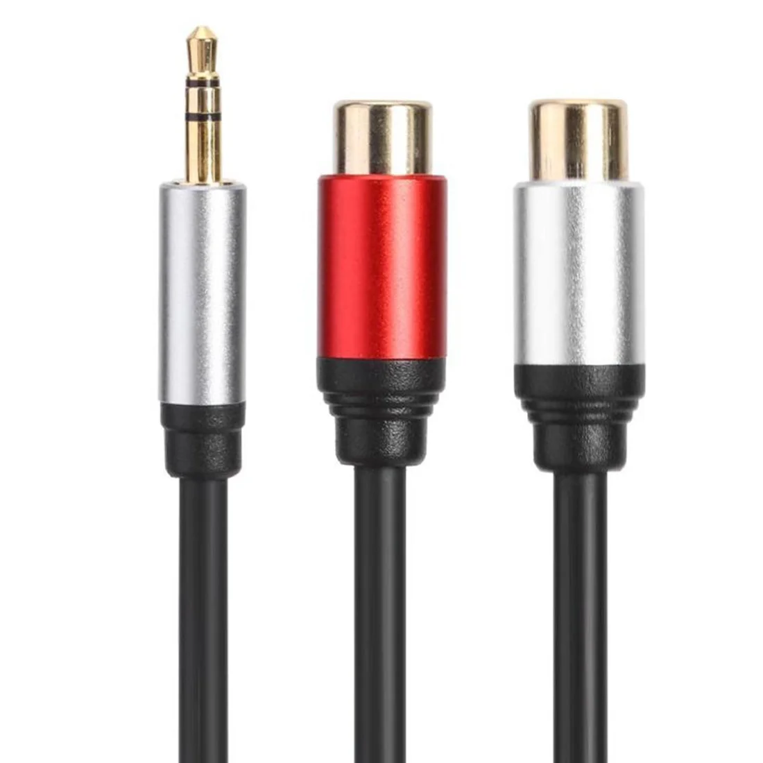 3.5mm Male to 2RCA Female Stereo Jack Aux Audio Cable Y Adapter RCA Cable for iPhone MP3 Tablet Computer Speakers PC