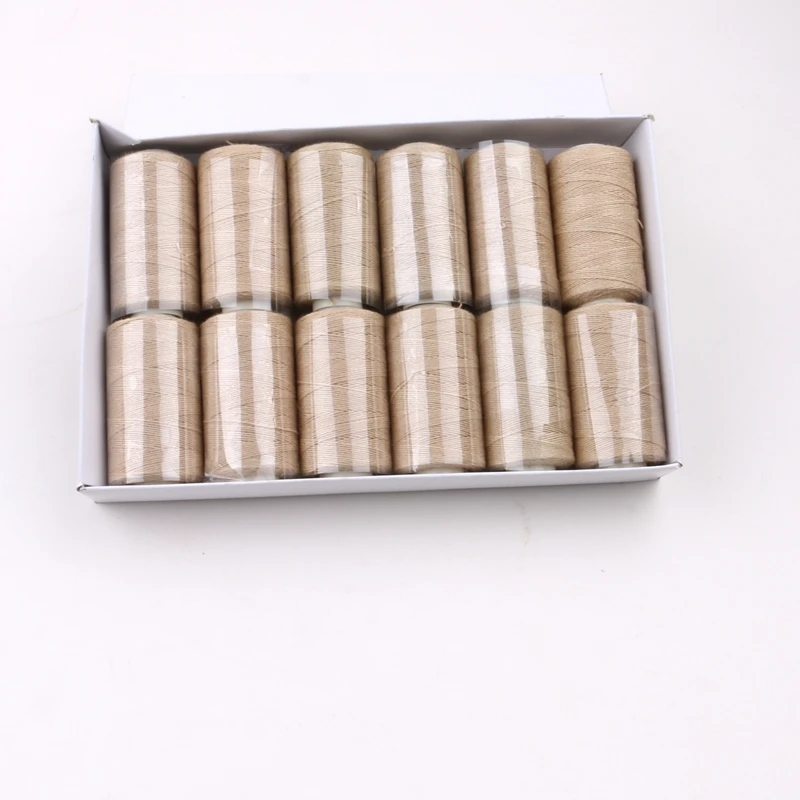 1 box 12 rolls durable quality cotton weaving thread hair weaving 4 colors available and C needle gift