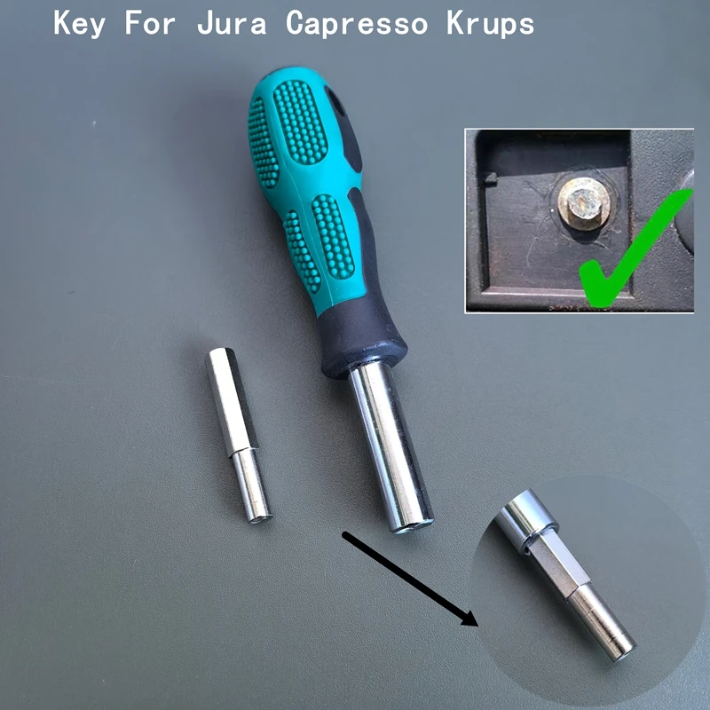 Herramienta de reparación de máquinas de café, llave para Jura, Capresso, Krups, tornillos de seguridad con cabeza ovalada, destornillador con broca especial