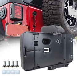 Black Rear License Plate Holder with Lamp for 2007-2016 Wrangler JK License Plate Tag Frames Brackets Accessories