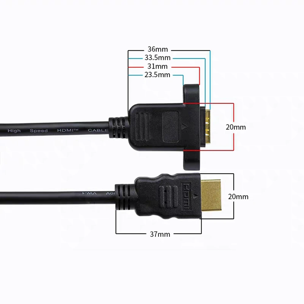 hdmi 28awg compatible extension cable for plug to socket cl2 with a rated power of 1080p, 0.3 m/0.6 m 1m/1.5 m (with screw)