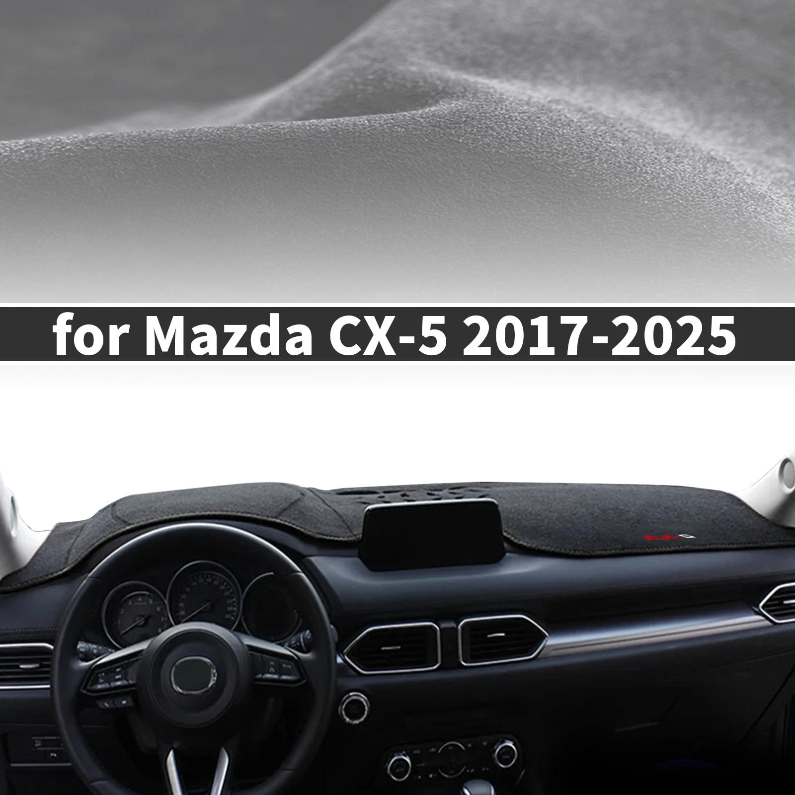 

fit for Mazda CX-5 CX5 CX 5 2025-2017 7.0 inch Car Accessories Dashmat Dashboard Cover Pad Protective Carpet DashMat Sunshade
