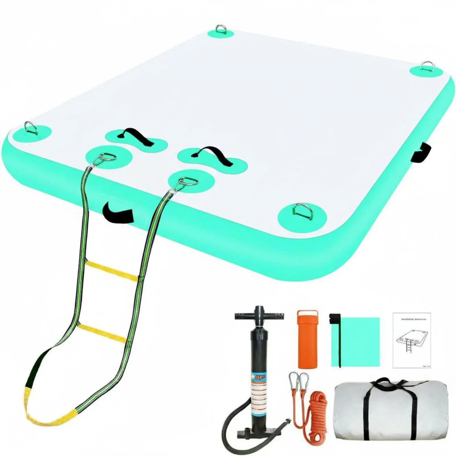 

Надувной плавучий плот-плотформа с технологией Drop-Stitch, надувной водный коврик для фитнеса, устойчивый плавучий остров-плот для взрослых