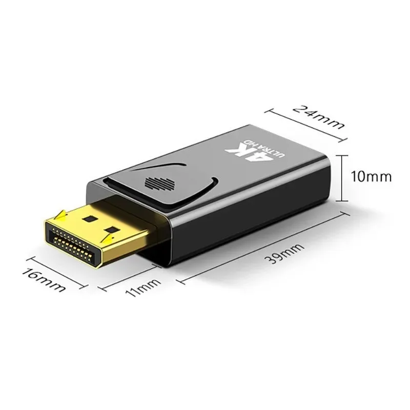 4K DisplayPort to HDMI-compatible Adapter 1080P DP to HDMI-compatible Video Audio HD Cable For PC Laptop TV Monitor Projector view 6