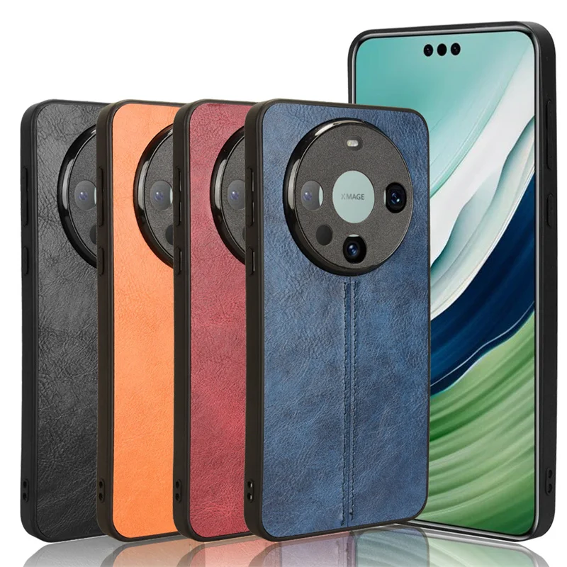 For Huawei Mate 60 Pro Case Suture Soft Edge PU Leather Hard Phone Cover For Huawei Mate 60 Pro Case 6.82