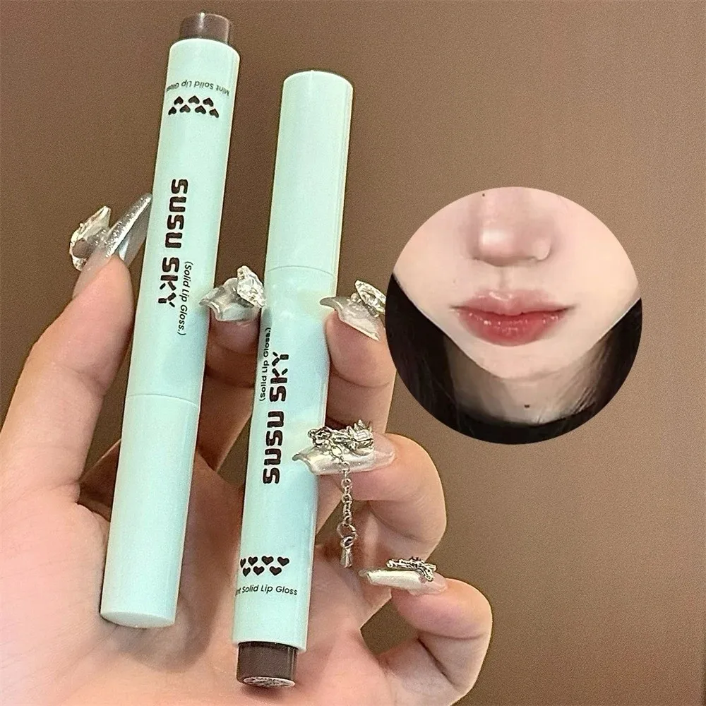 جديد غير لزجة ملمع الشفاه عصا ترطيب الزجاج تألق بلسم الشفاه ضوء الماء ترطيب أحمر الشفاه ماكياج #5
