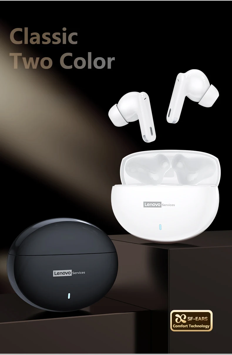 Lenovo LE253 Wireless Bluetooth 6.0 Headphones TWS HiFi Sound ANC Noise Reduction Earphones Gaming Sports Earbuds With Mic New