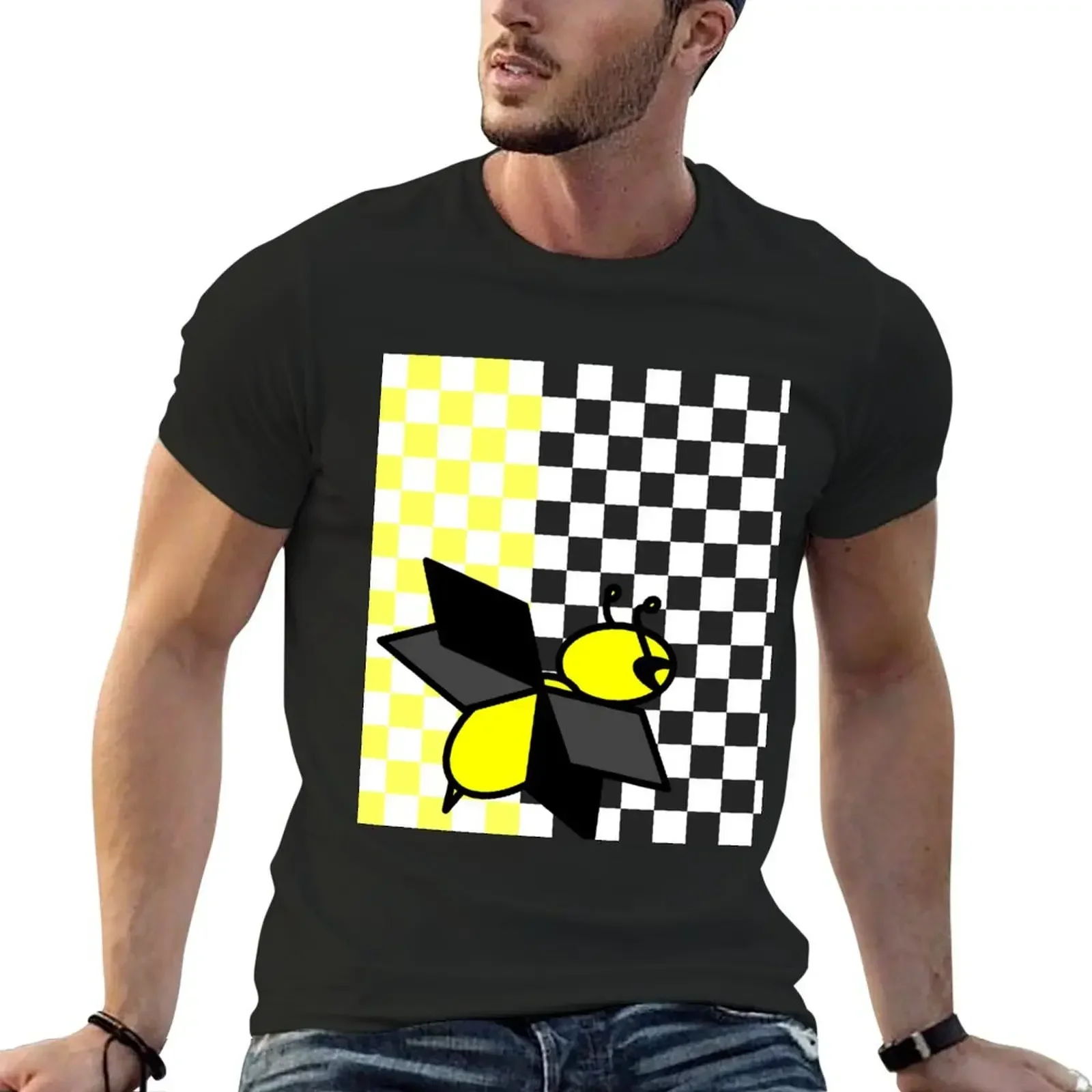 Cappi Buggy Checkered Duo T-Shirt blanks anime mens t shirt