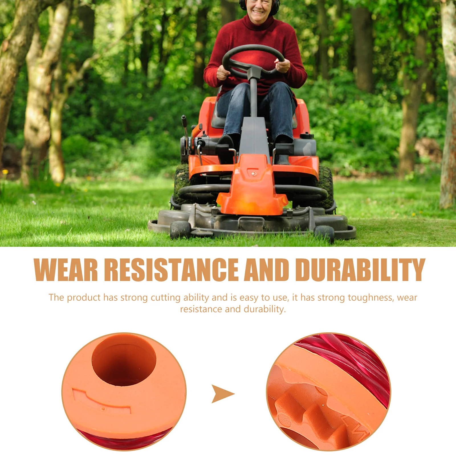 

Durable Trimmer Line Replacement Parts Strong Toughness Wear Resistance Abs Nylon Grass Mowing Accessories Fits Lawn Mower Weed