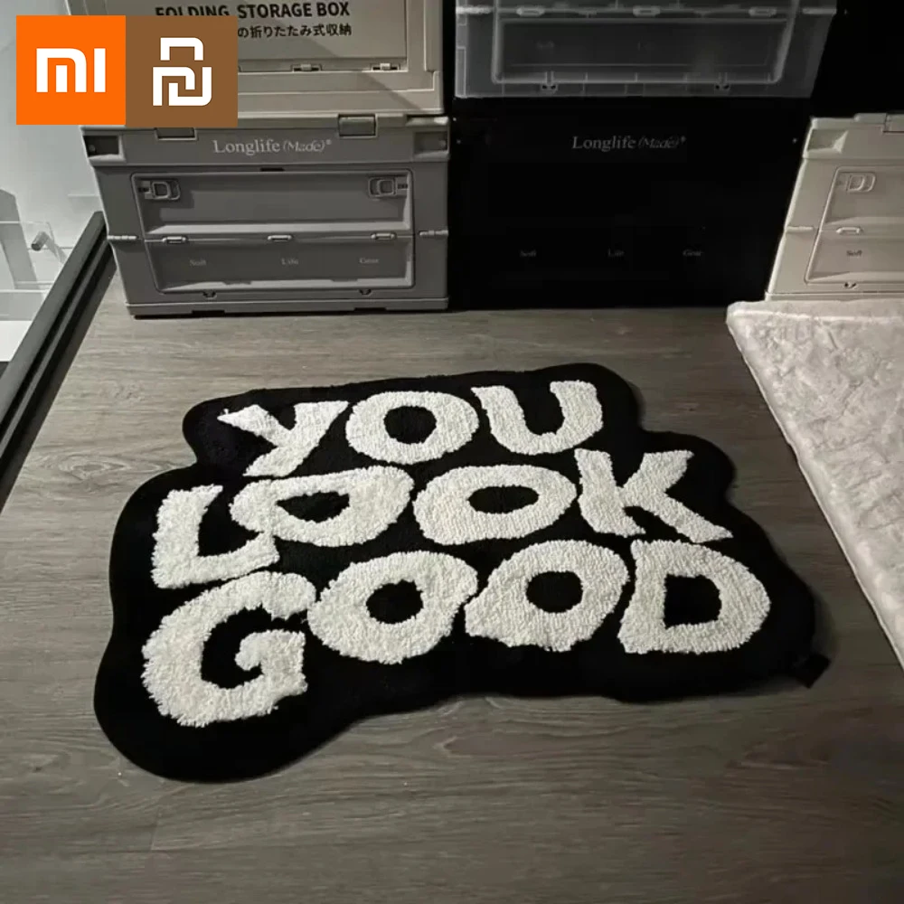 

Коврики Xiaomi Youpin с нерегулярными буквами, мягкие и противоскользящие ковры из искусственного кашемира, коврики для стула для спальни, украшение дома