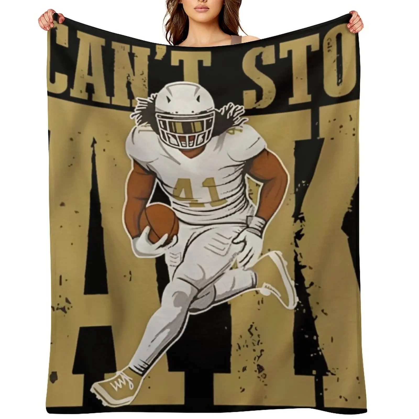 

Can't Stop Alvin Kamara Throw Blanket Soft Plaid cosplay anime Cute Plaid valentine gift ideas Blankets
