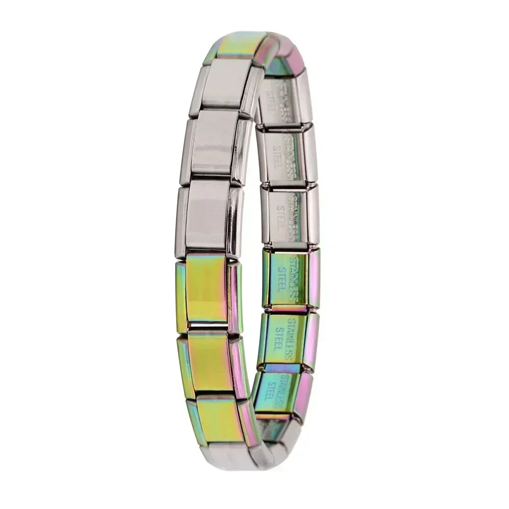 Hapiship Neue frauen Schmuck 9mm Breite Itanlian Elastische Charm Armband Mode Edelstahl Armreif ST-