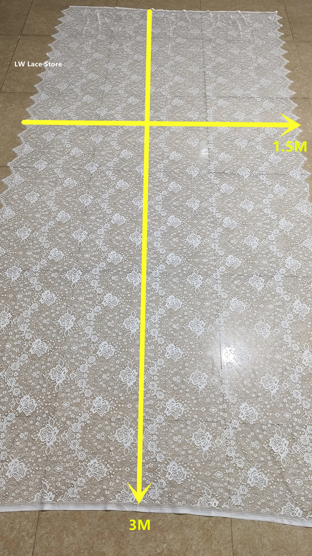 Off White Eyelash French Chantilly Lace Wedding Dress Fabric by the Meter Accesorios de costura 3 Meters Long