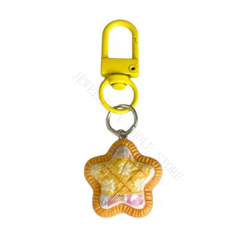 R7UF Resin Animal Keychain Pastels Color Design Versatile Daily Accessory