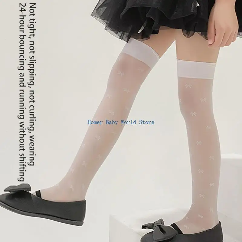 B2QD جوارب شبكية فوق الركبة، جوارب طويلة للفتيات الصغيرات، جوارب طويلة للعروض المسرحية