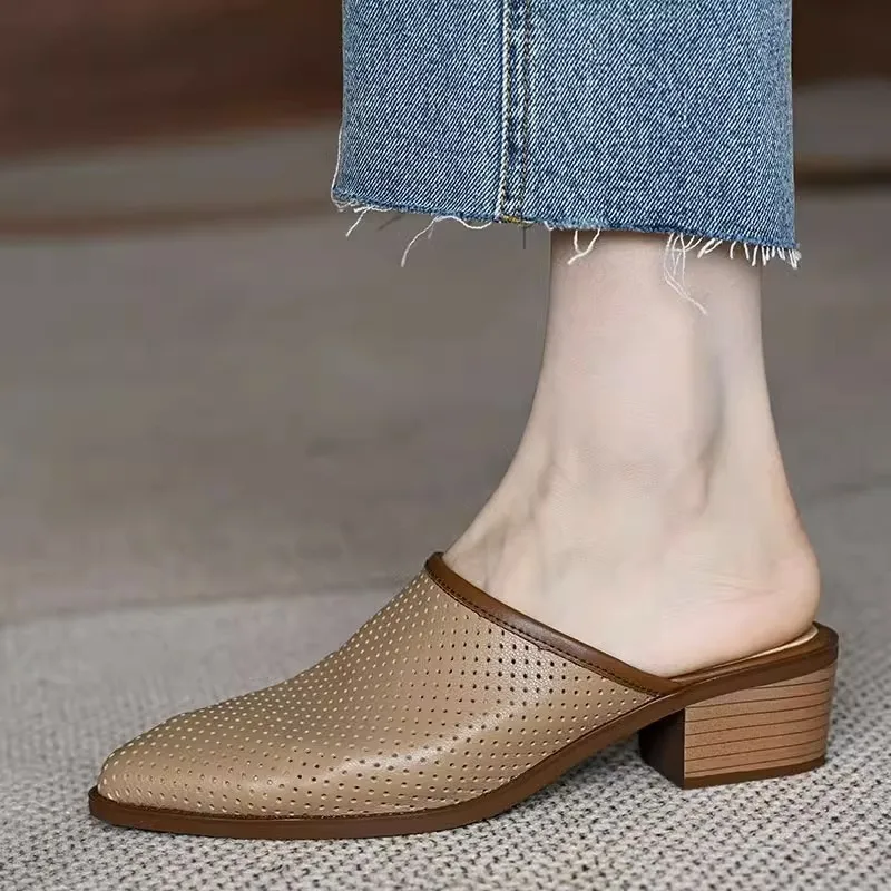 

Женские туфли с острым носком, на Высоком толстом каблуке