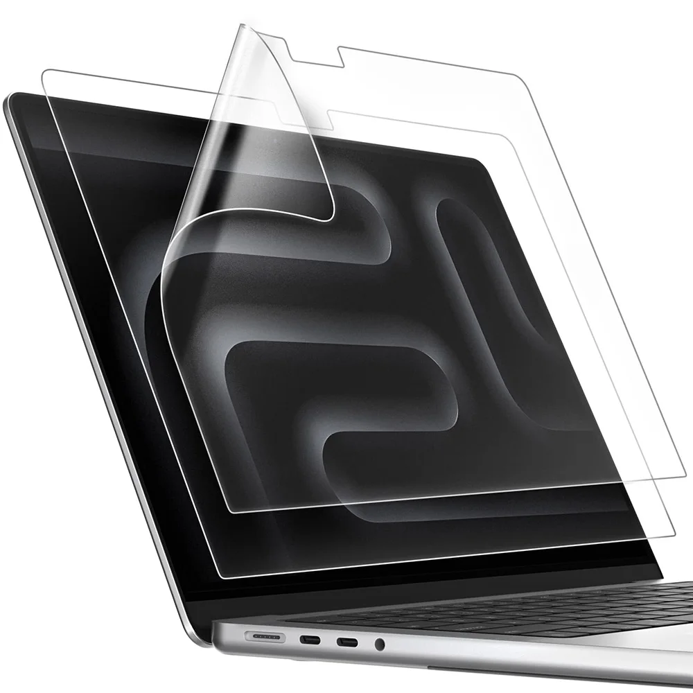 2er-Pack Displayschutzfolie für MacBook Pro 14.2 A3426 A3427 M5 M4 M3 M2 M1 Chip A3112 A3401 A3185 A2918 A2992 A2779 A2442 Weiche Folie