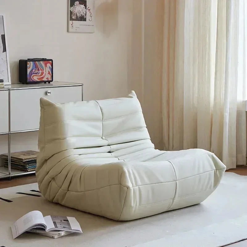 كرسي Fireside بدون ذراع أريكة أرضية كسولة أريكة صالة ناعمة كرسي لغرفة المعيشة وغرفة النوم وصالون كرسي كيس فول فردي