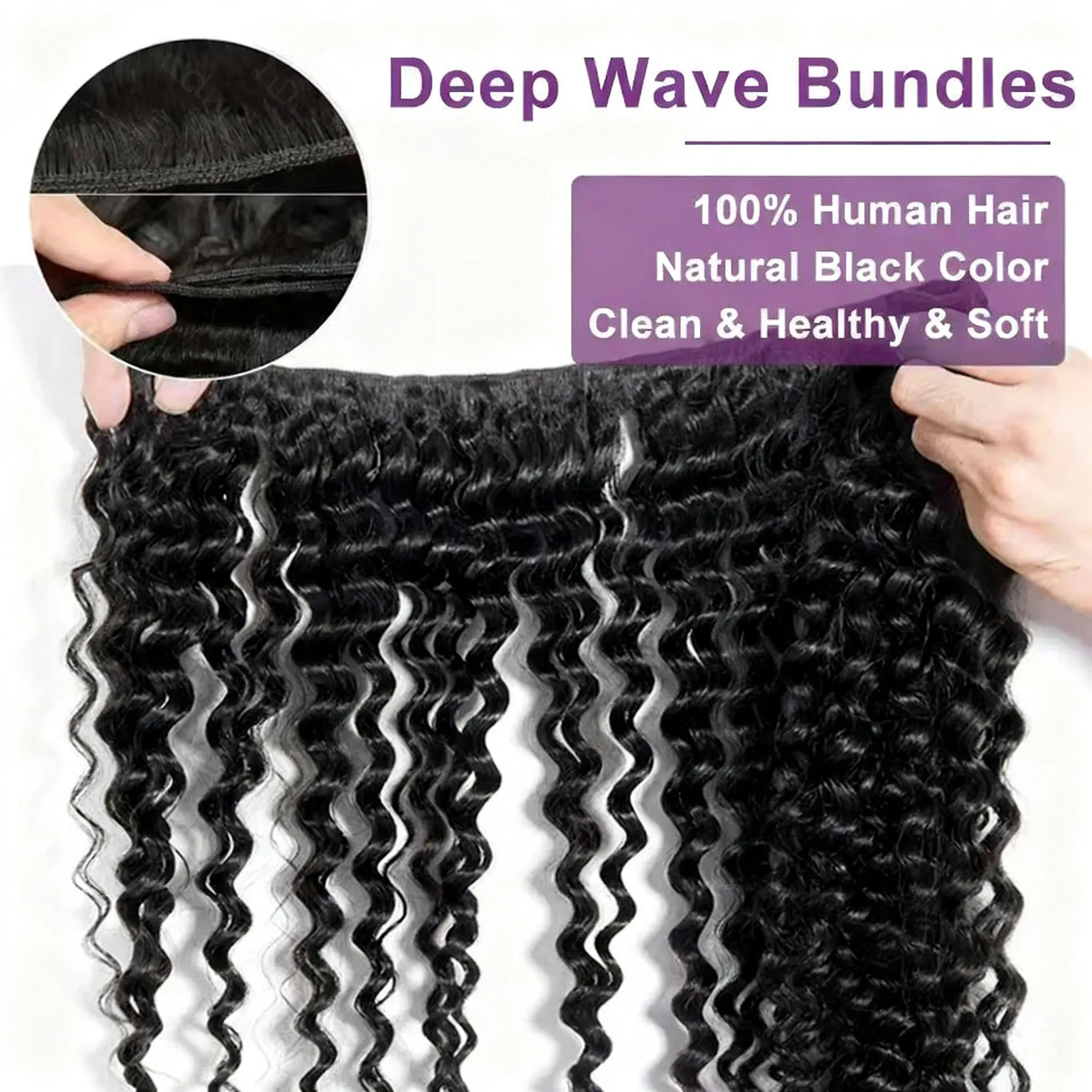 البورمية شعر بشري مجعد حزمة 30 34 بوصة موجة عميقة 3/4 قطعة حزم ريمي الخام لحمة مزدوجة غير المجهزة نسج السائبة جديلة تمديد