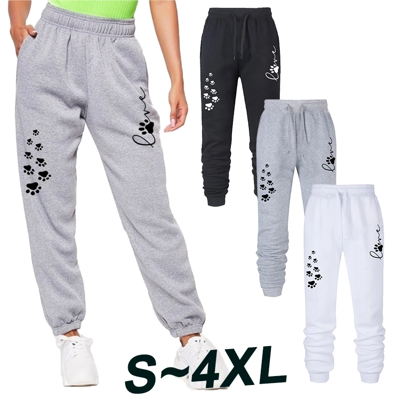 

Women's sports pants Cotton jogging pants Women's casual sports fitness solid color printed jogging pants Women's sports pants