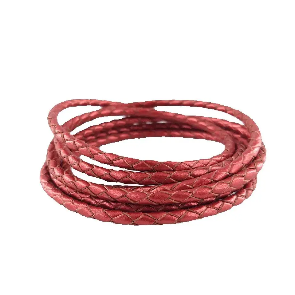 About the Fit Genuine Braided Leather Cord Woven Rope Real Leather Handcrafting Beading Accessories Lacing For Jewelry Making