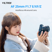 Viltrox 25mm F1.7 APS-C Wide Angle Camera Lens Large Aperture Auto Focal Length Human Image for Sony E Fuji XF Nikon Z Mount