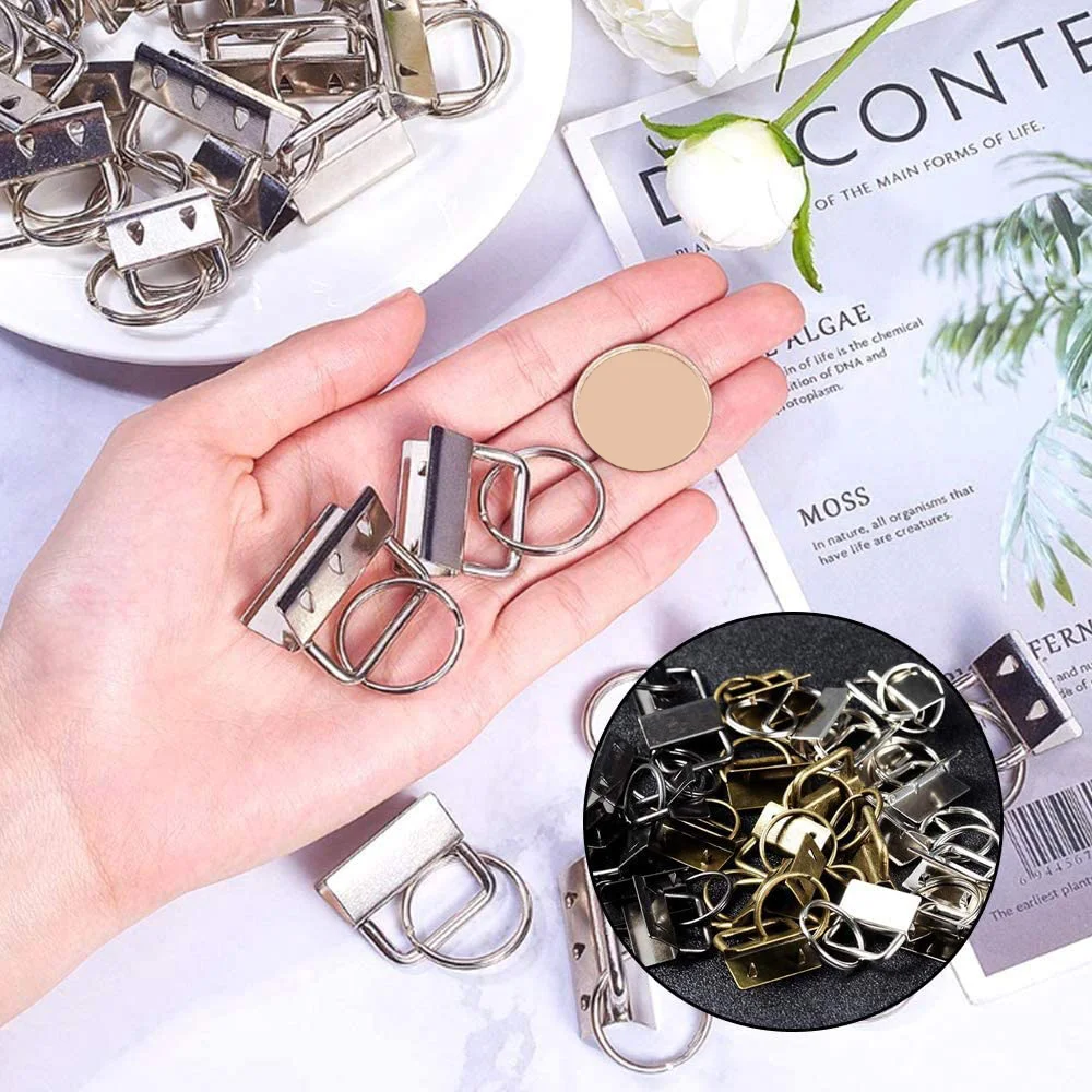 Sleutelhanger hardware, 30-delige schoudertasje hardware, lanyard blanks, klemsluiting hanger voor tas polsbandjes en handwerk-Tvdae