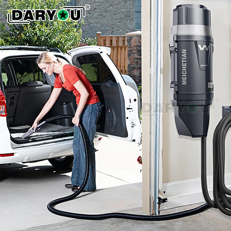 DarYou Wall Mounted Garage and Car Vacuum with 30 Ft Hose Ideal for Jobsite Garage Car & Workshop New Technology