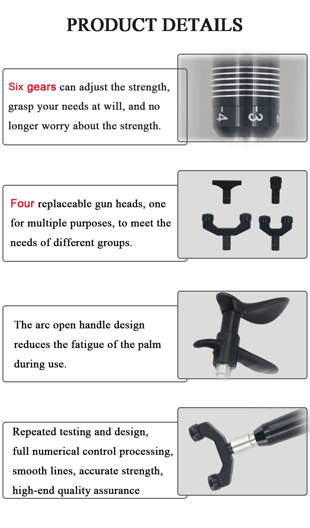 300N Manual Chiropractic Adjusting Gun Correction Spine And Cervical  Adjustment Tool 6 Level 4 Head Body Relax Massager