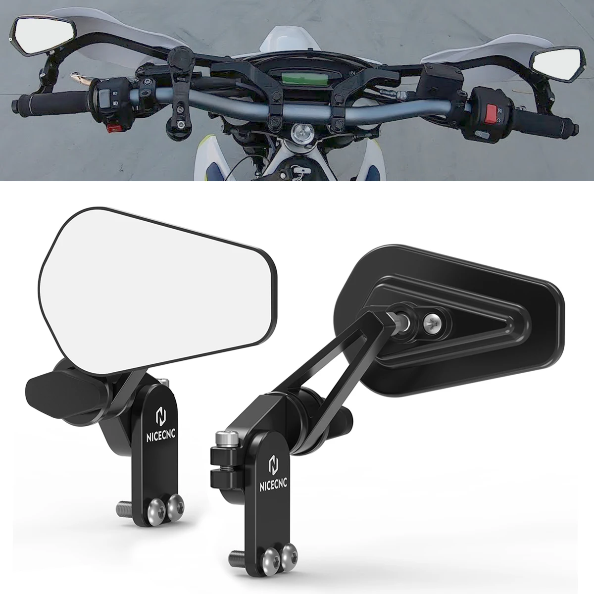 

Universal Quick Flip Side Mirrors for Husqvarna FE501 701 Supermoto 701 Enduro Norden 901 Handguard Mirror for Gasgas 700 ES/SM