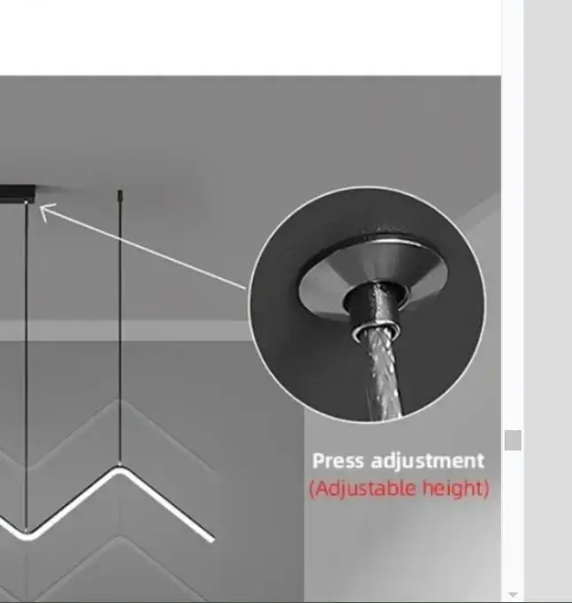 

LED Pendant Lights Modern Style Remote Control Dimmable Energy-saving Eye Protection Kitchen Dining Room Living Room Black Gold