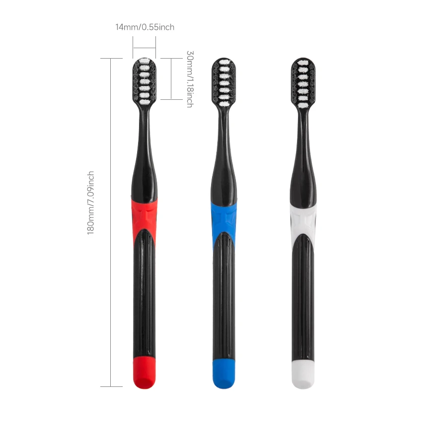 중간 뻣뻣한 칫솔, 하이 엔드 물결 모양 나선형 와이어 모양 구멍, 성인용, 높은 세척력 특징