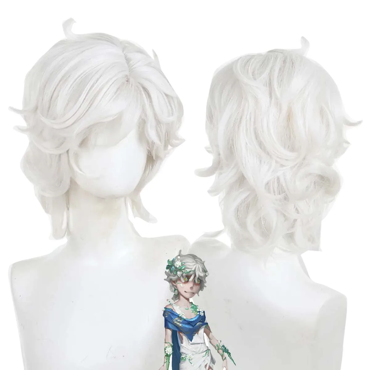 Parrucca cosplay argento Identity V Spirit of the Lake Patient