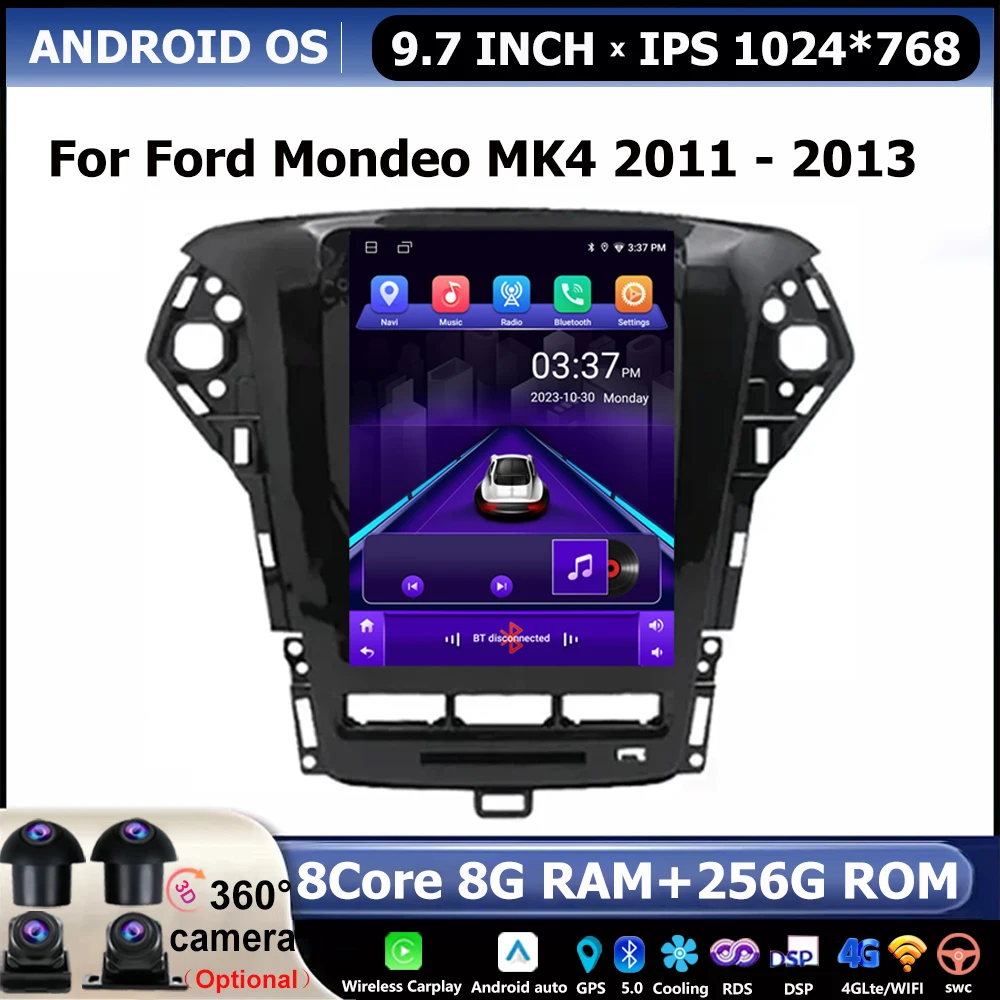 9.7 '' For Ford Mondeo MK4 2011 - 2013 Android OS Car Video Player Navigation Multimedia Automotiva Wireless Carplay 5G BT Tools