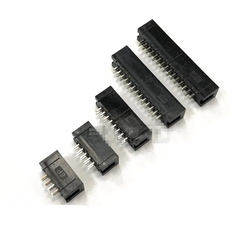 50 pcs 6/8/10/16/20/26/30/40p  Male Box Header Connector 2.54mm NEW