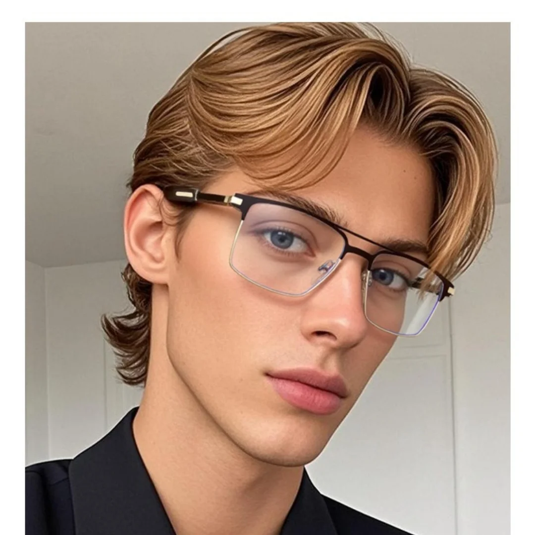 

Sqare Computer Glasses Frame Men Anti Blue Light Elliptic Eyewear Blocking Optical Spectacle Eyeglasses for Male Glasses Frame