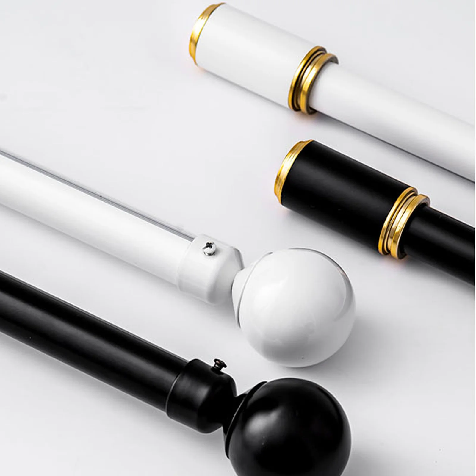 

2Pcs Window Curtain Rod Decorative Heads Simple Design Curtain Rod Ends Accessories Home Supplies