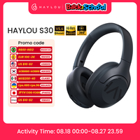 HAYLOU S30 Wireless Bluetooth 5.4 Headphones 43dB Adaptive Noise Cancelling Headsets 40mm Driver 80H Playtime Earphones