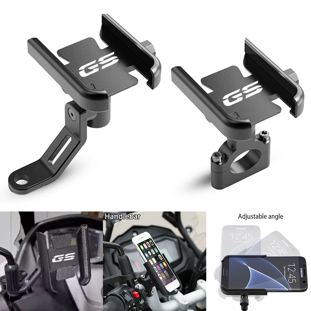 For BMW R1200GS R1250GS R 1200GS R1250 GS R 1250 LC Motorcycle Aluminum Bicycle Mobile Phone Holder Handlebar GPS Stand Bracket