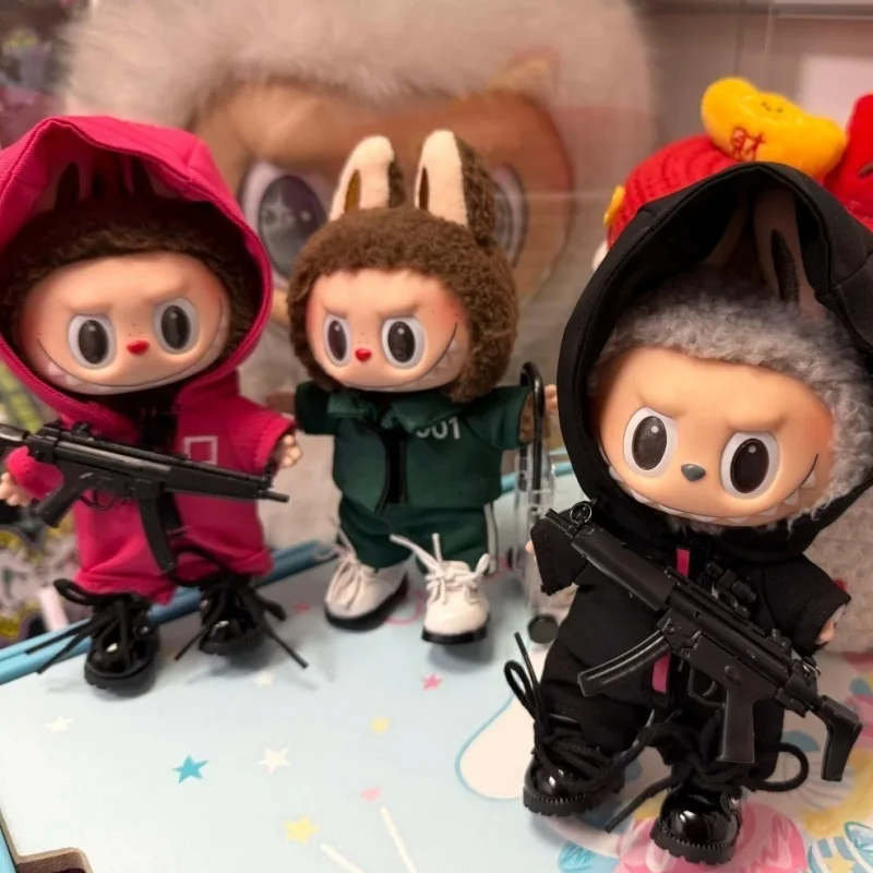 ラビュブ15 17cm グリーン カジュアル スポーツウェアセット 海鮮ゲームシリーズ 参加者衣装 ミニドール服 ファッションドールアクセサリー