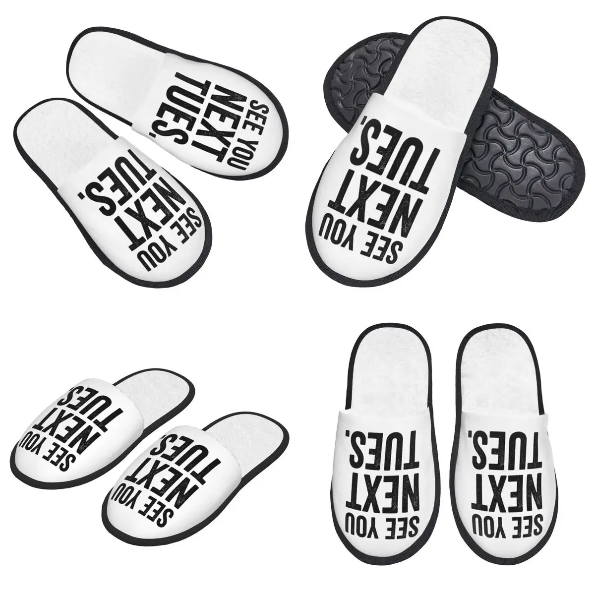 

Custom See You Next Tuesday Swearing Slippers Memory Foam Warm Soft Women House Slipper Indoor Fluffy Shoes