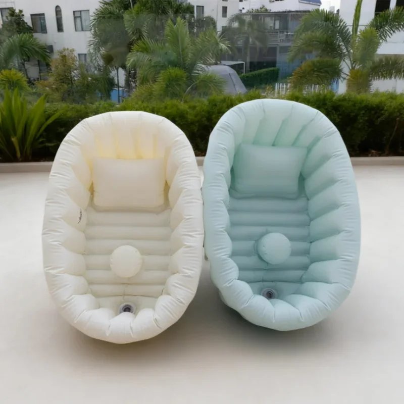 حوض استحمام سميك قابل للنفخ للأطفال، أريكة قابلة للنفخ، تصميم محمول قابل للطي لمنع سقوط الطفل للاستخدام المنزلي والخارجي #3