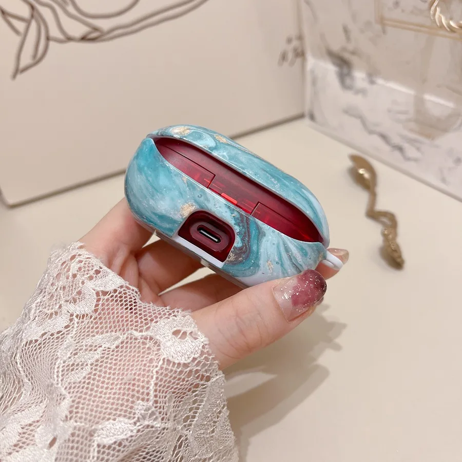 Voor Beats Solo Buds Case Kleurrijk Marmer Hard Plastic Oortelefoon Hoesje Voor Beats Solobuds Cover Oplaad Box Fundas