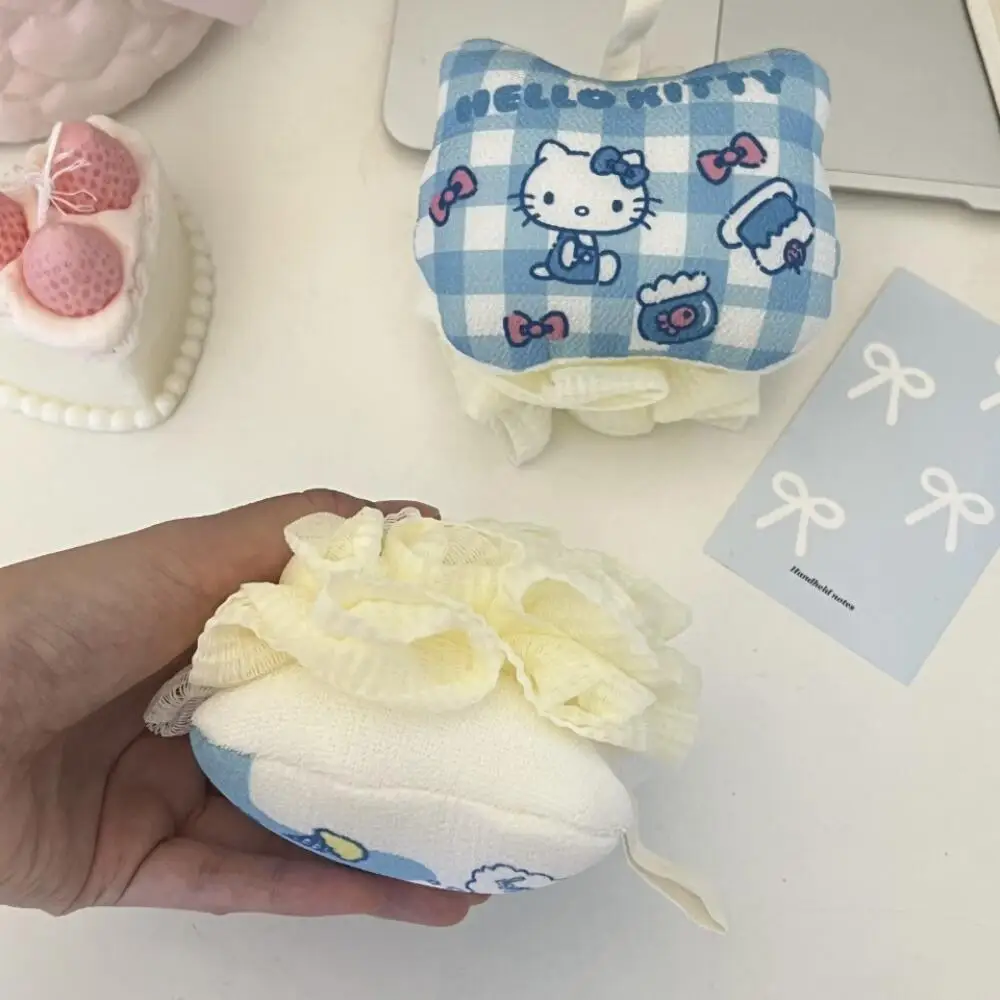

Sanrio Hello Kitty Bath Ball Cartoon Kitty Cat Soft Foaming Net Household Children's Bath Flowers Bathball Bathing Artifact