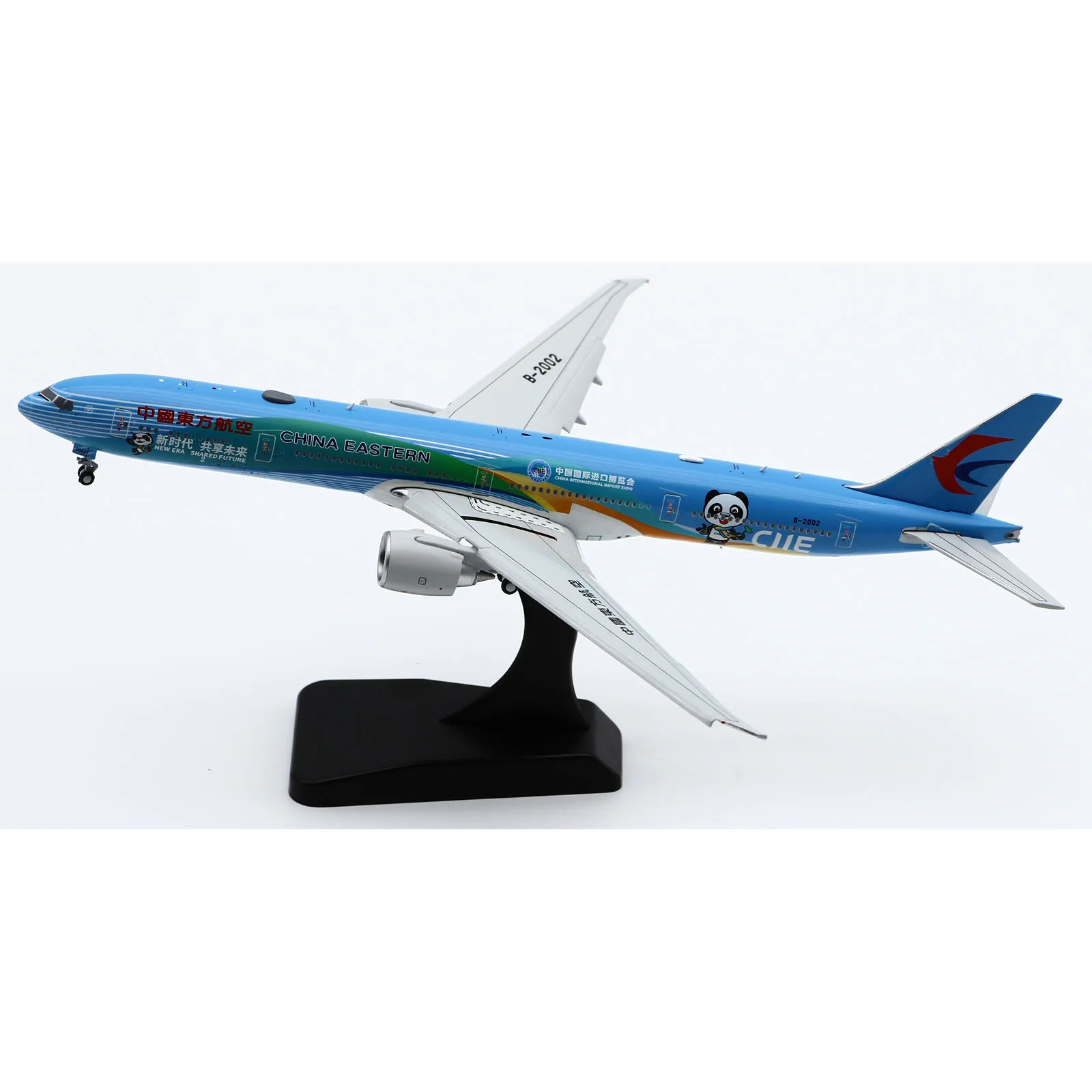 XX4461A Alloy Collectible Plane Gift JC Wings 1:400 China Eastern Boeing B777-300ER Diecast Aircraft Jet Model B-2002 Flaps Down